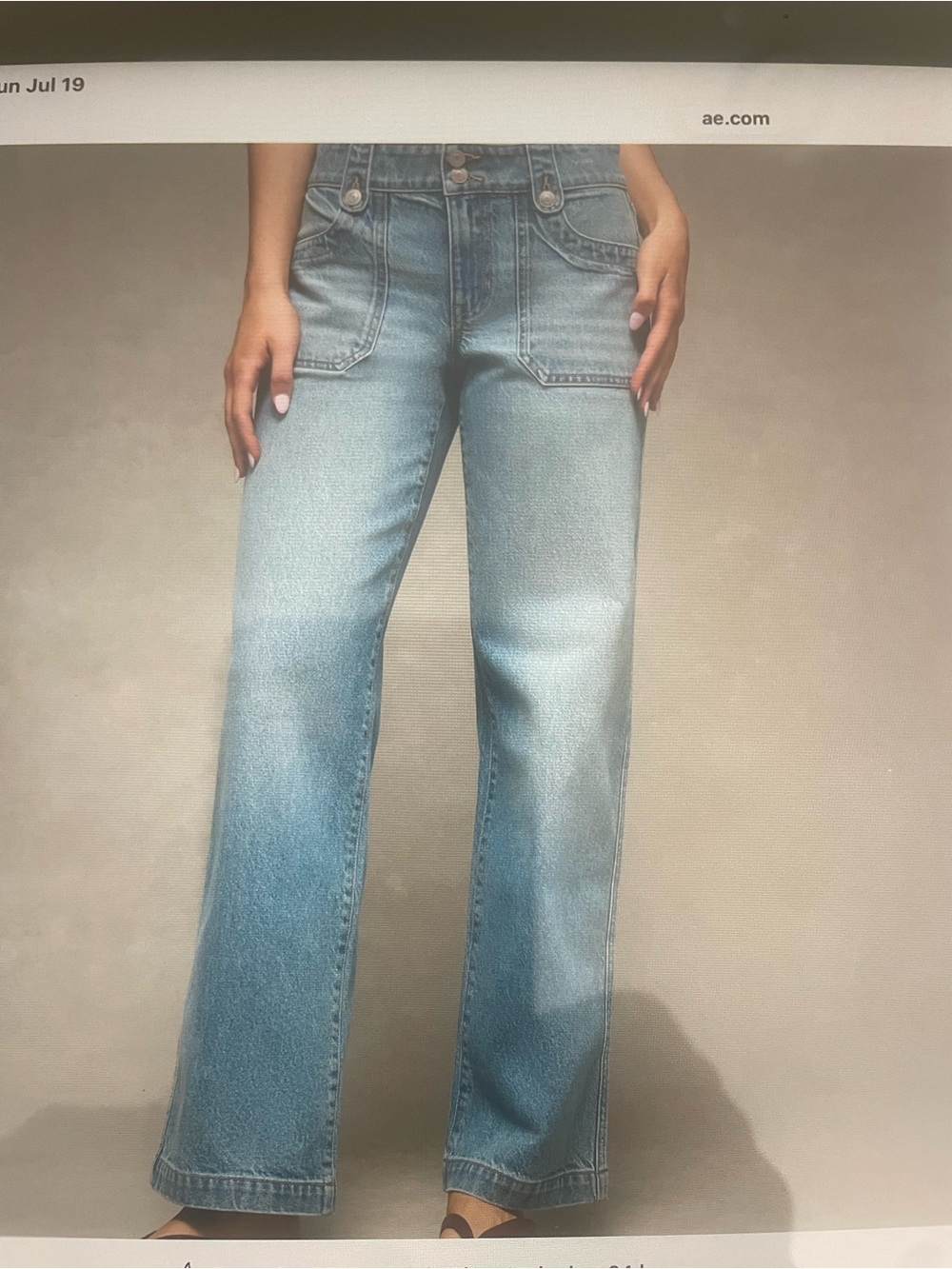 New American Eagle high waist stove pipe jeans